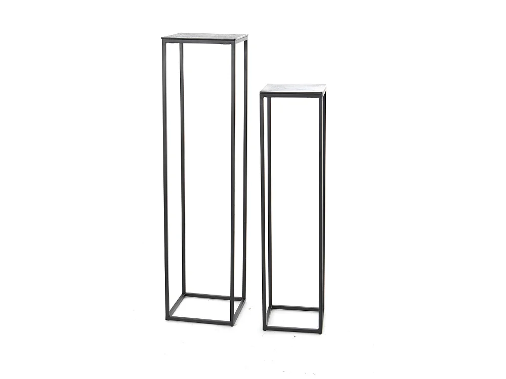 Set de 2 sellettes alu black irisé