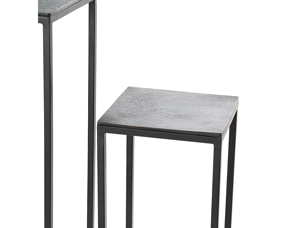 Set de 2 sellettes alu black irisé