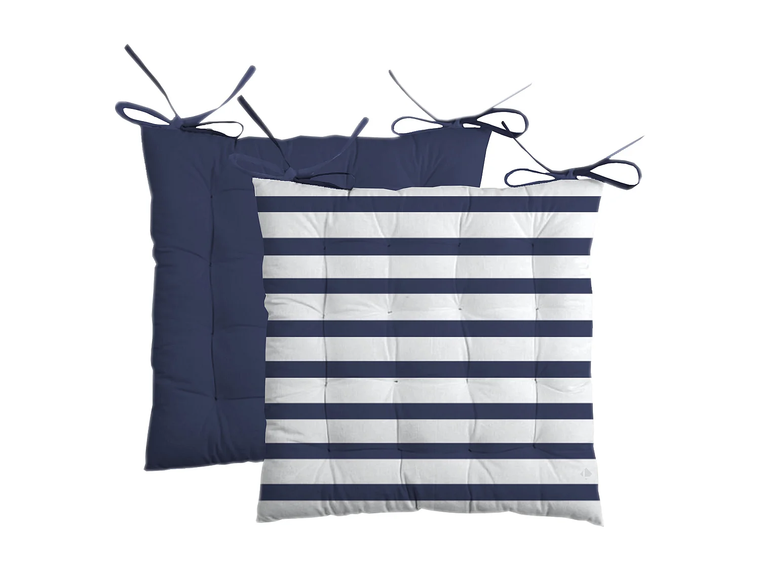 Lot de 2 galettes de chaise 40x40 cm AIR bleu