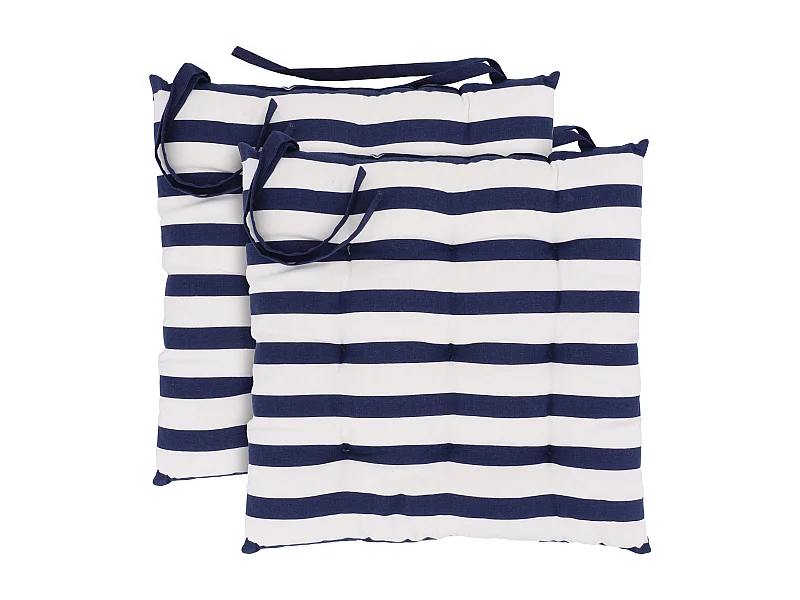 Lot de 2 galettes de chaise 40x40 cm AIR bleu