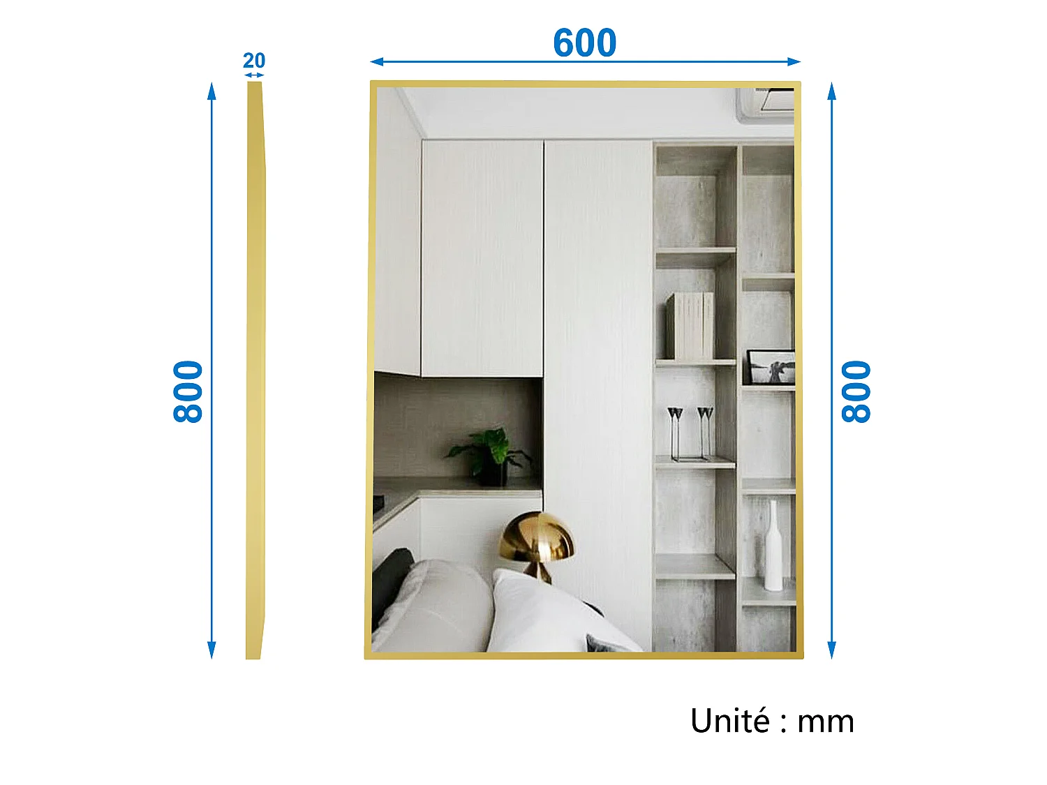 Meuble salle de bain simple vasque 80cm Chêne Wotan meuble acve miroir - Aica