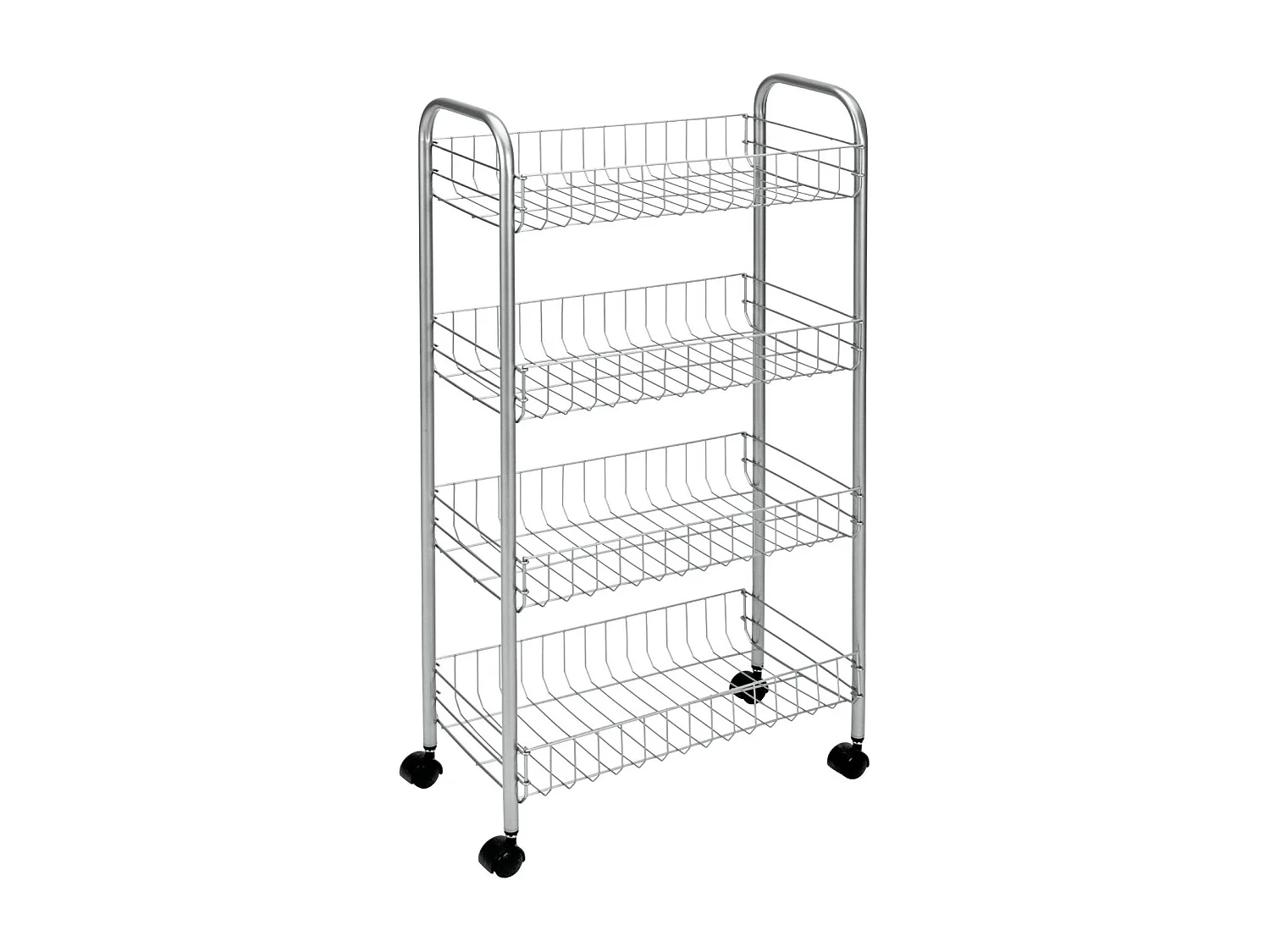 Chariot de cuisine polyvalent 4 niveaux chromé