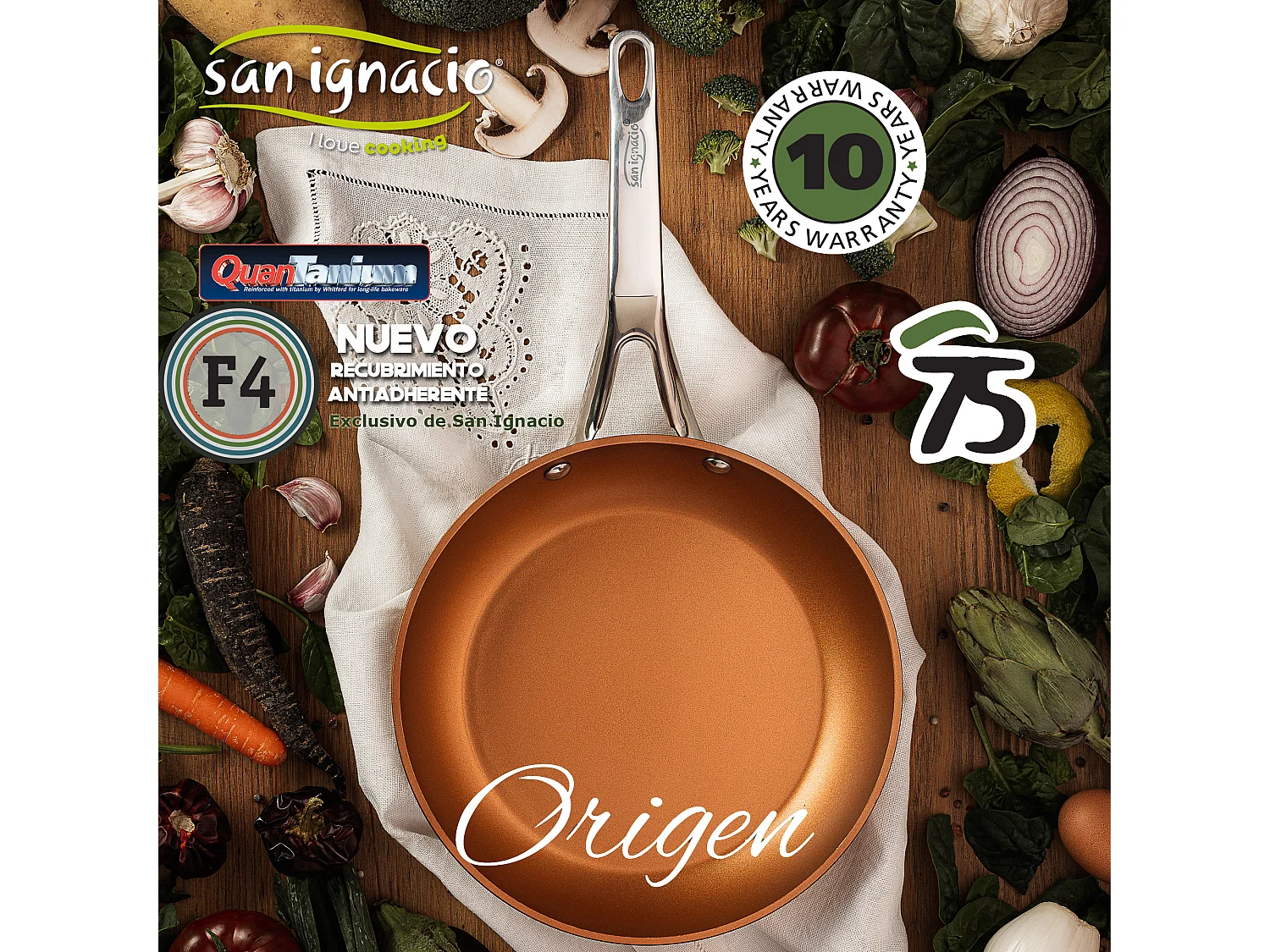 Casserole avec couvercle 24x10.4cm aluminium forgé induction, Origen collection