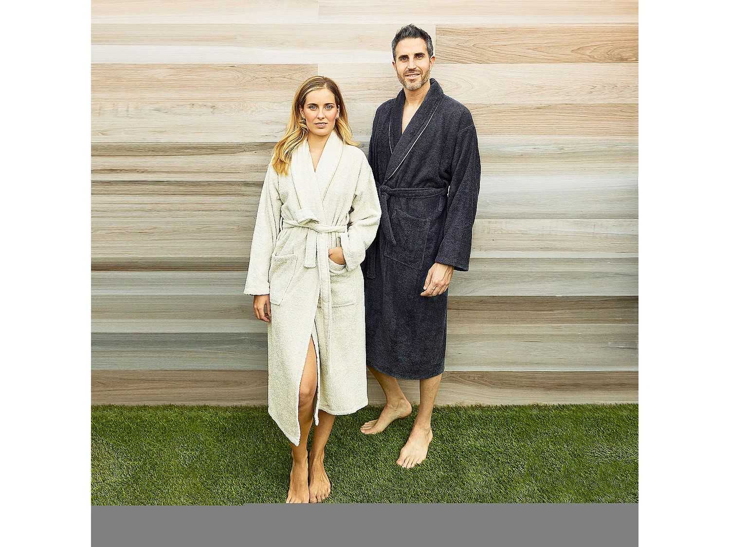 PEIGNOIR L/XL 360 gr/m2 100% coton Gris