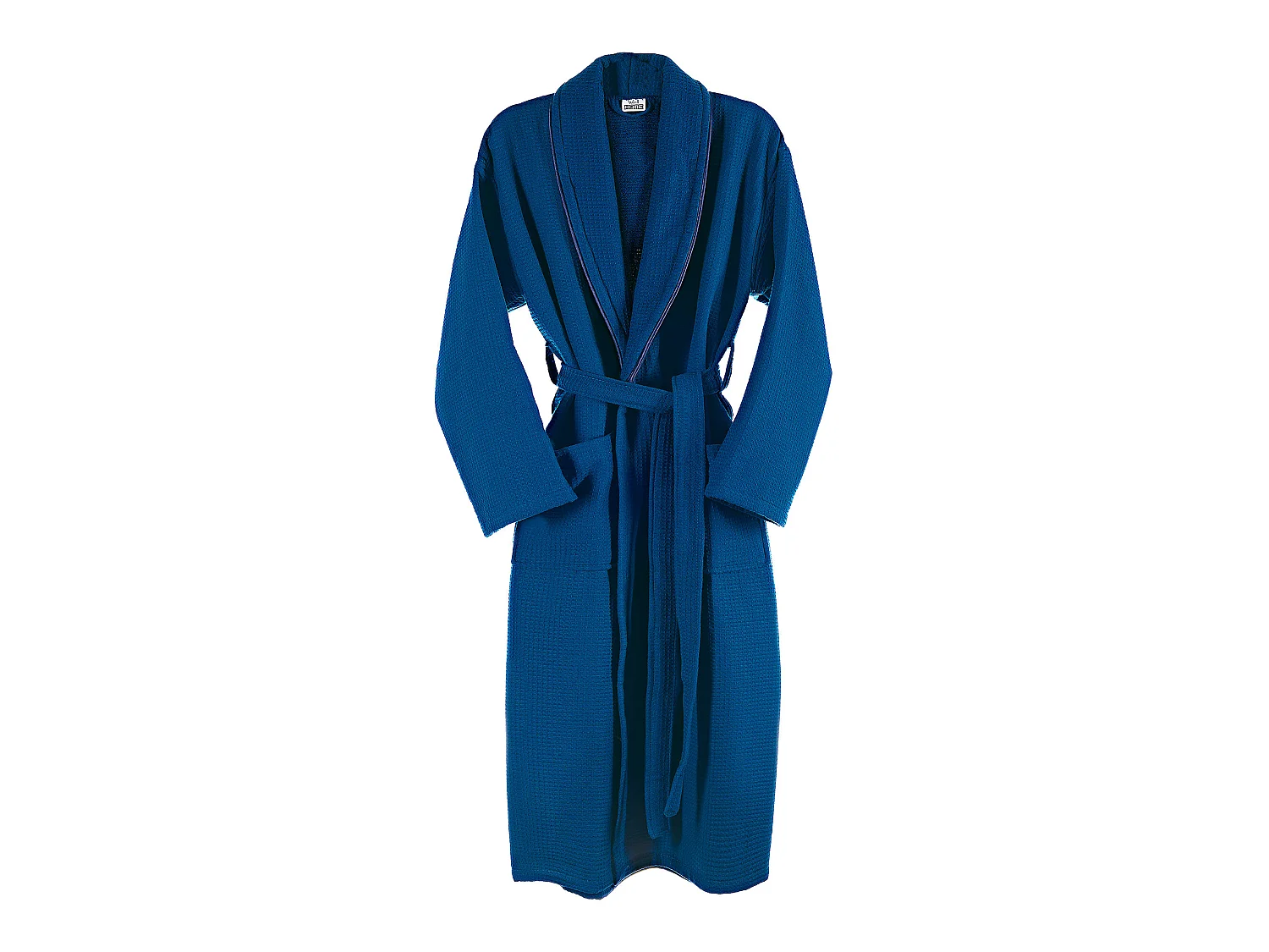 PEIGNOIR L/XL 360 gr/m2 100% coton Nid d'abeille Bleu marine