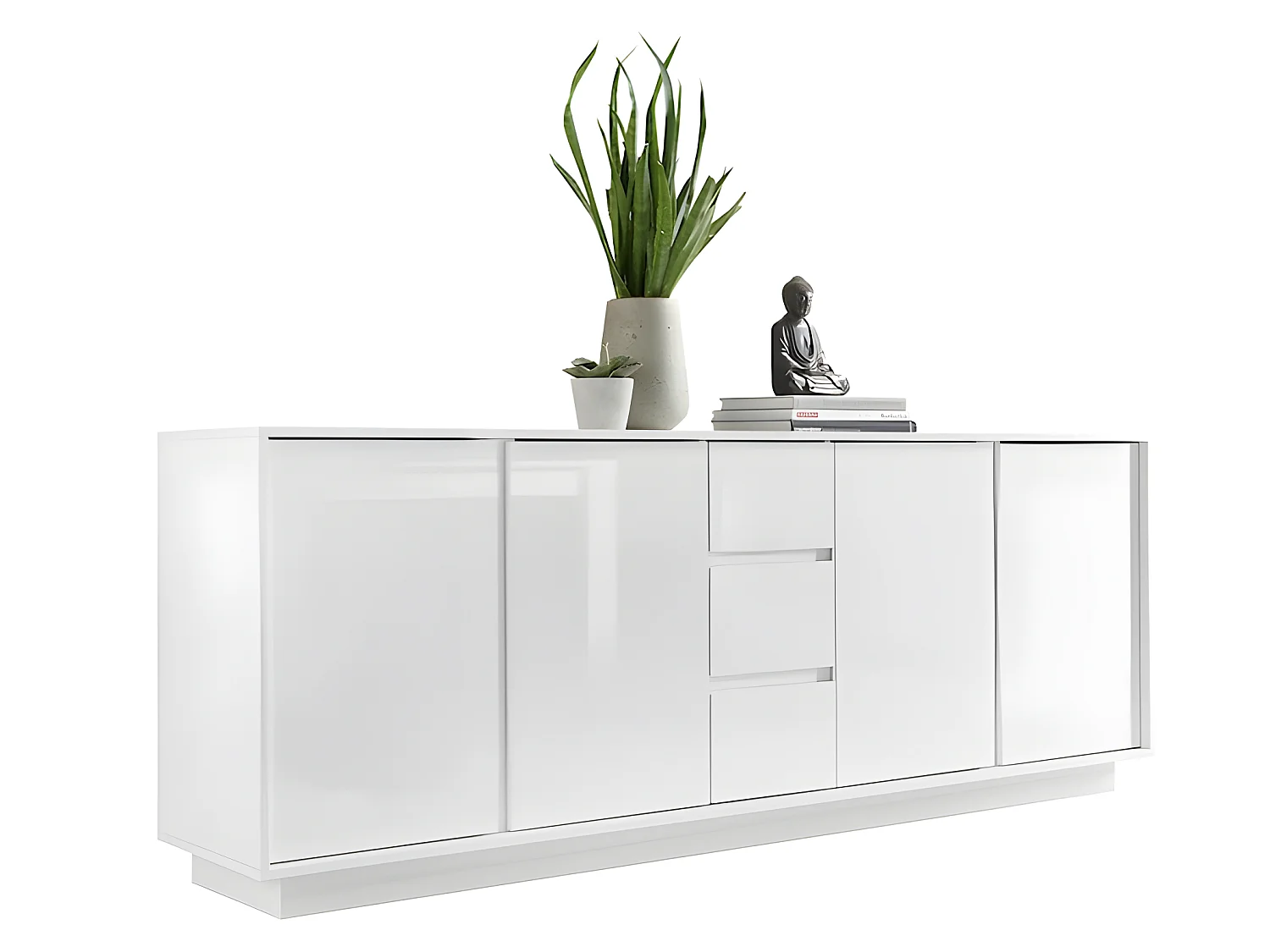 Buffet ICE blanc laqué 210 cm