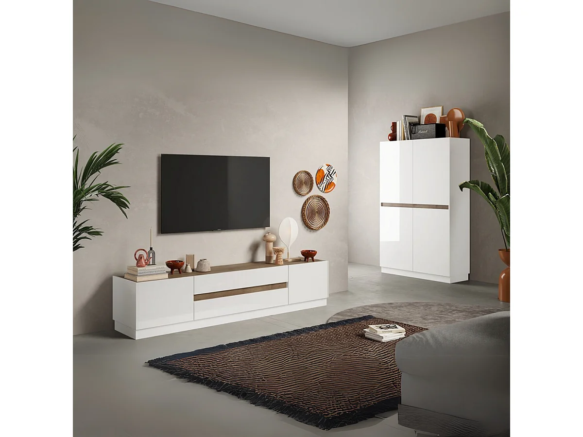 Móvel de TV 2 portas e 2 gavetas Utopia - L205 cm