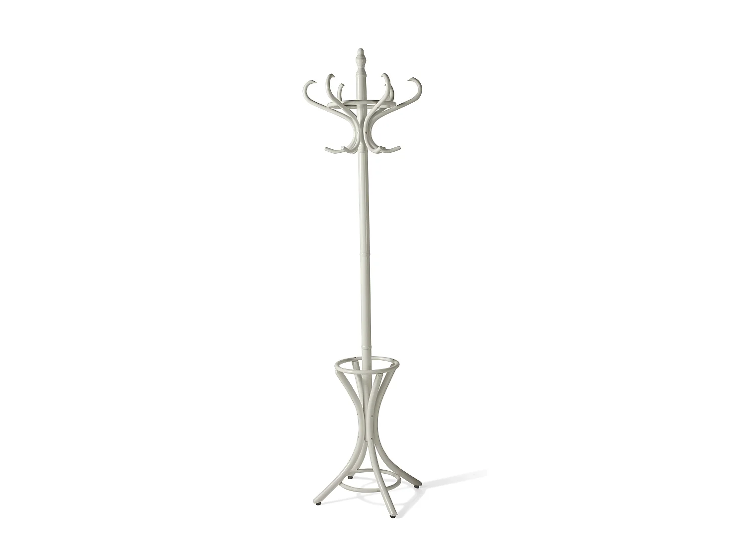 Porte-manteau - H183cm x L48cm x P51cm - bois coloris blanc -  Vintage