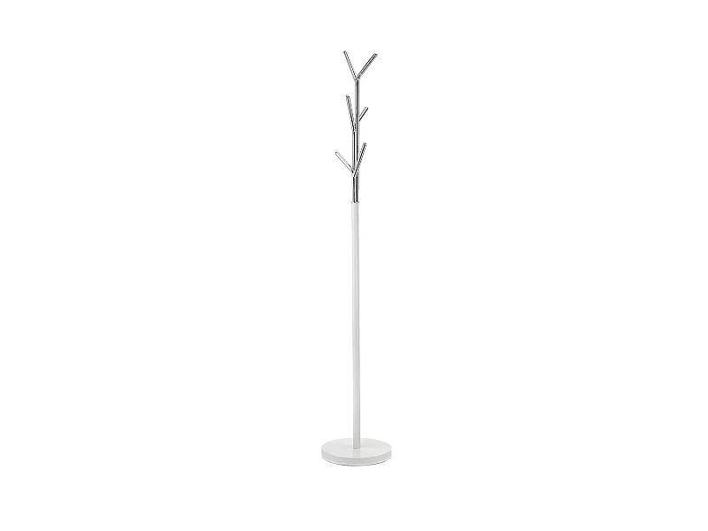 Perchero - A175cm x L31cm x F31cm - metal blanco/cromado - Arbre