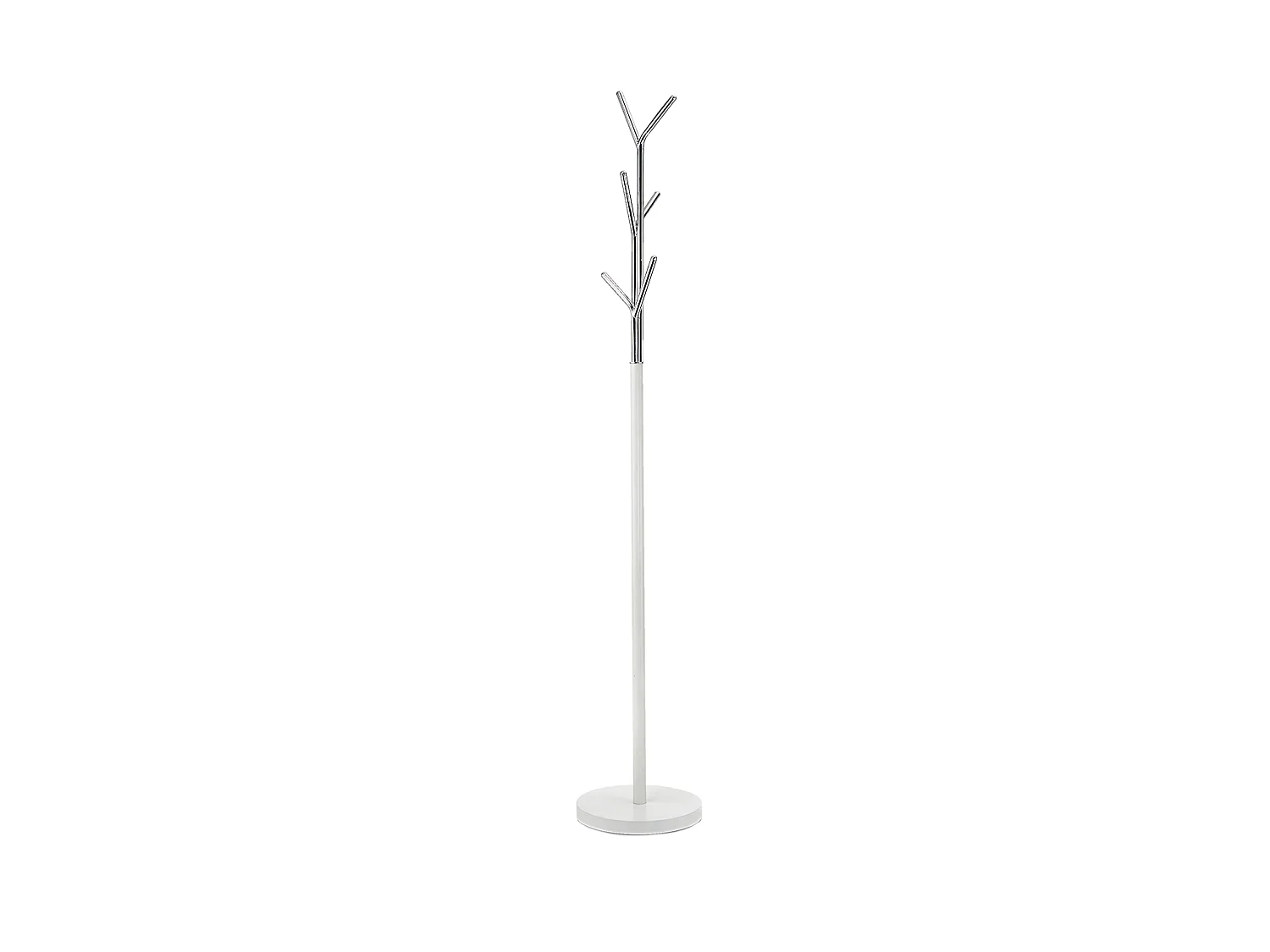 Perchero - A175cm x L31cm x F31cm - metal blanco/cromado - Arbre