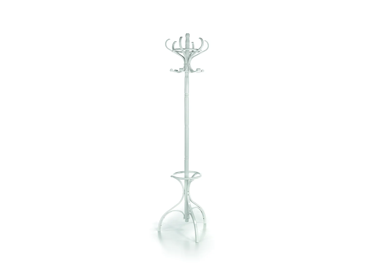 Perchero giratorio - A183cm x L48cm x F51cm - madera color blanco - Retro