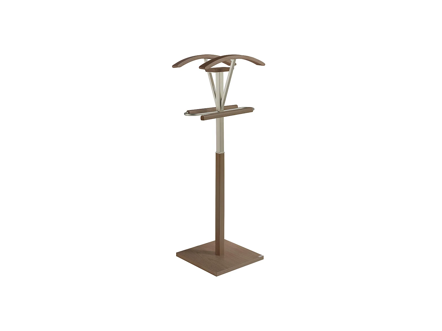 Valet de nuit - H110cm x L47cm x P34cm - hêtre massif noyer - Couple