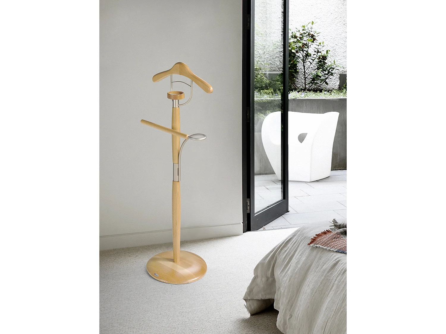 Galán de noche - A110cm x L45cm x F32cm - haya maciza natural - Milano