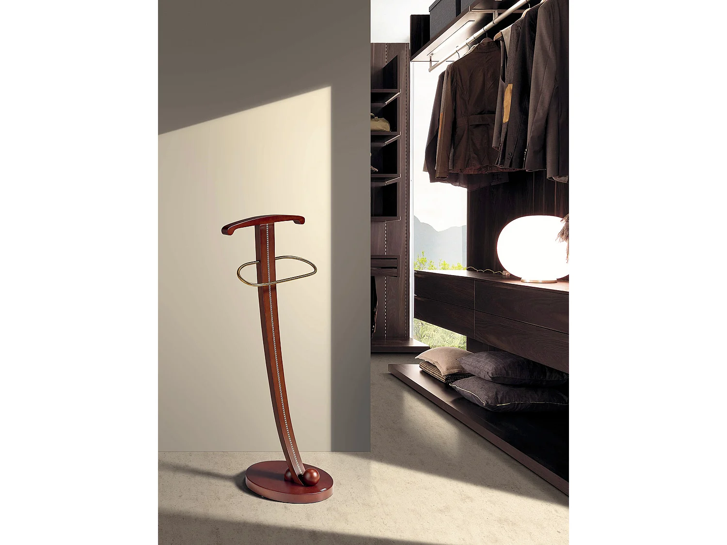 Cabide - A115cm x L41cm x F33cm - faia maciça mogano - Luxor