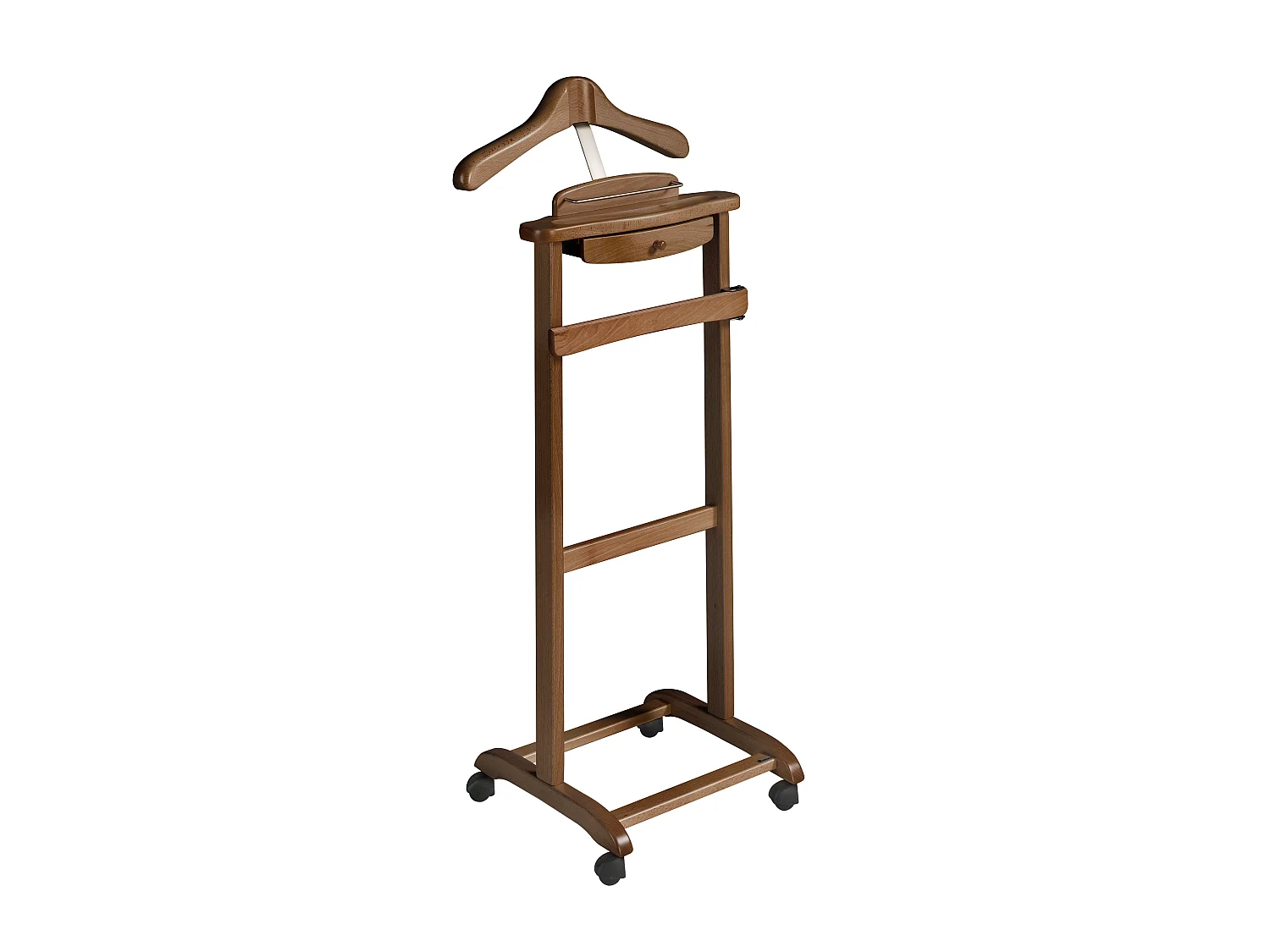 Cabide com rodas - A110cm x L47cm x F35cm - faia maciça nogueira - Rennes