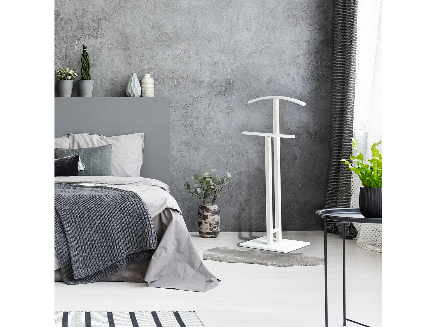 Galán de noche - A105cm x L44cm x F29cm - madera color blanco - Nordique