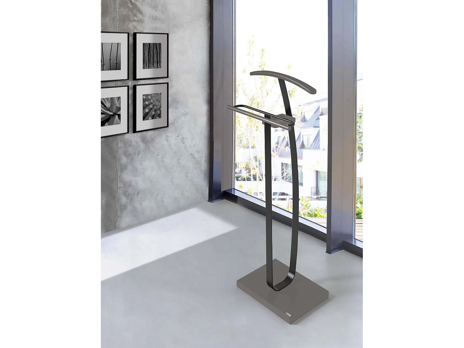 Cabide - A115cm x L48cm x F30cm - faia maciça  cinza/grafite - City