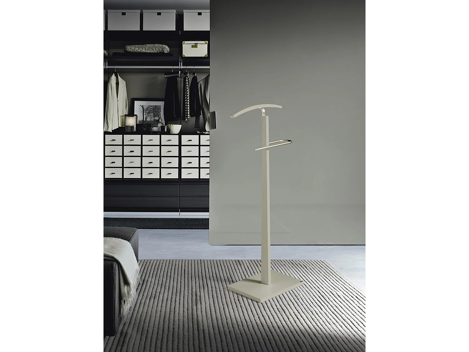 Cabide - A114cm x L48cm x F28cm - faia maciça taupe - Smart