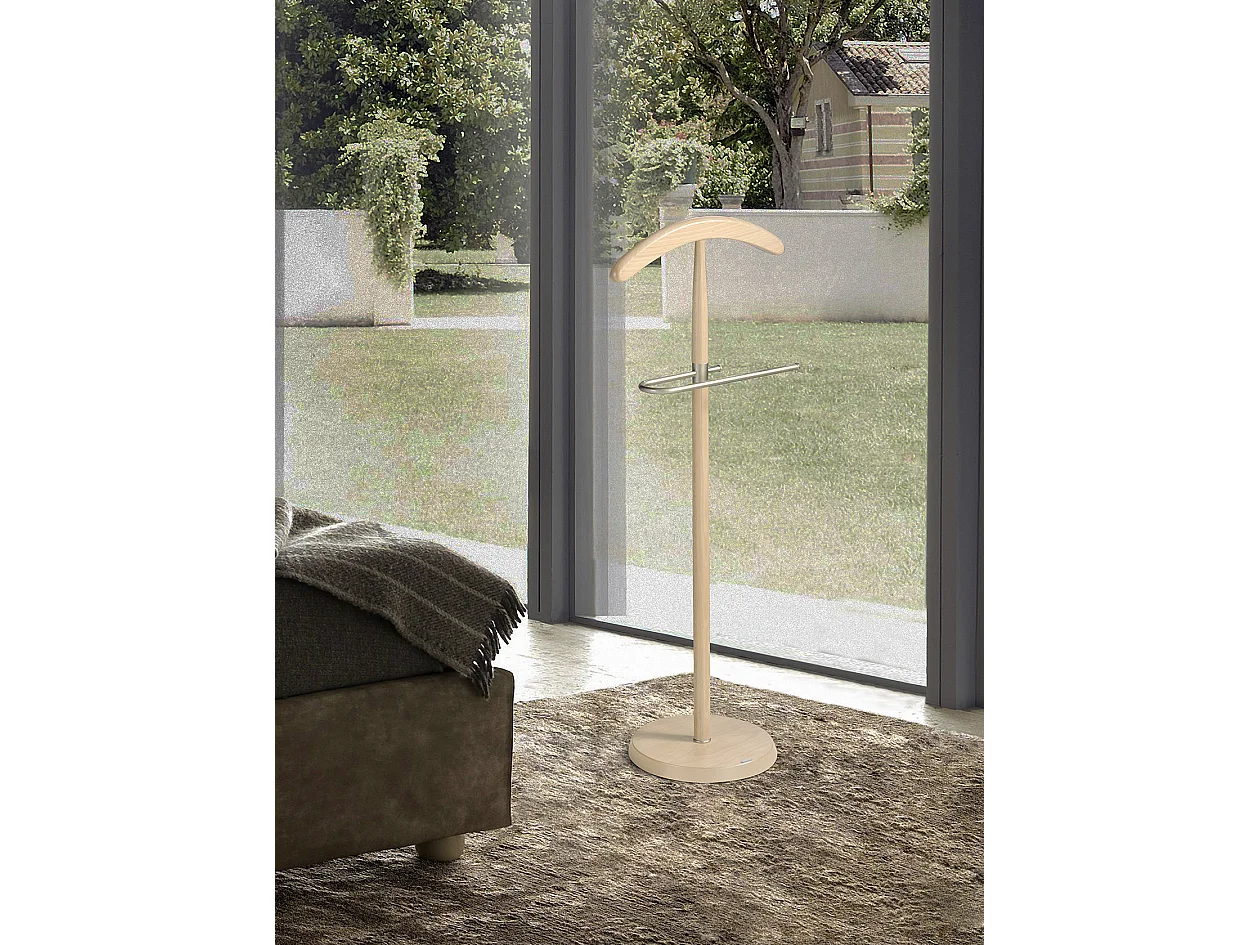 Valet de nuit - H111cm x L44cm x P30cm - hêtre massif chêne clair - Oxford