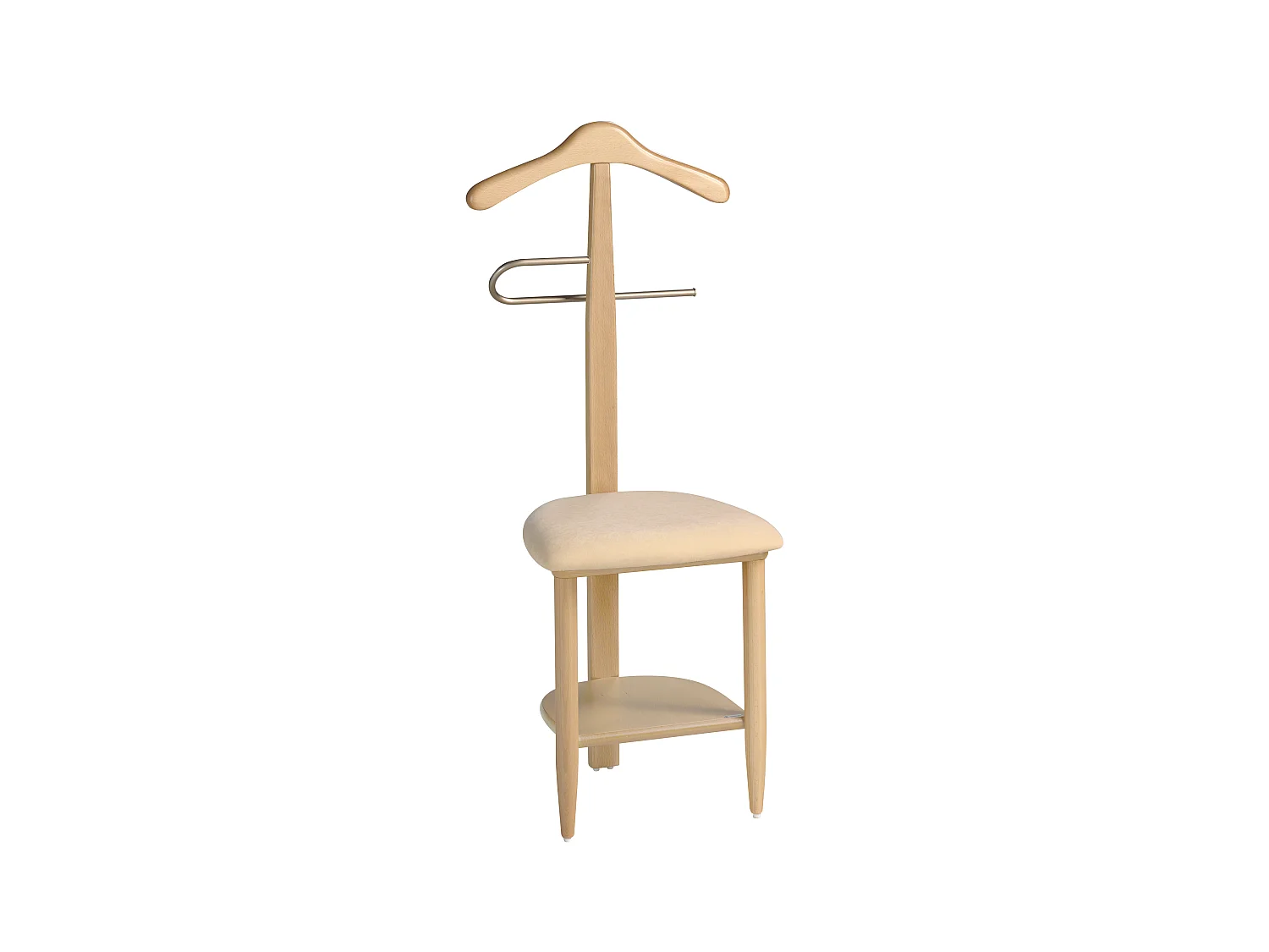Valet de nuit - H105cm x L45cm x P41cm - hêtre massif naturel - Sedie