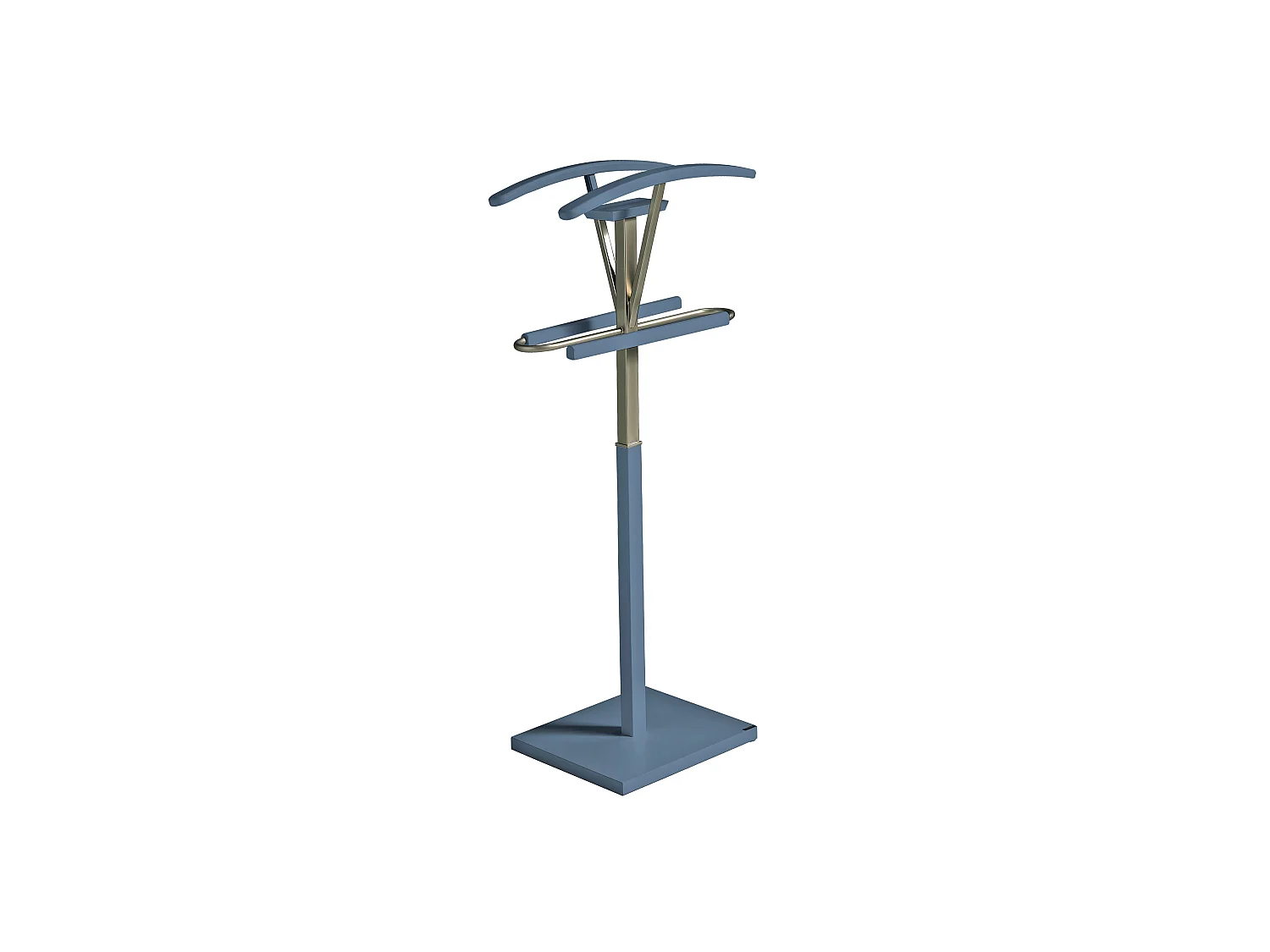 Valet de nuit - H110cm x L47cm x P34cm - hêtre massif bleu - Couple