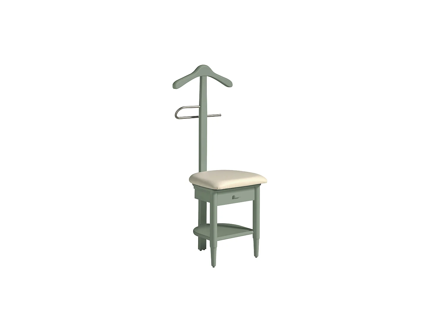 Valet de nuit - H115cm x L45cm x P41cm - hêtre massif vert - Stanza