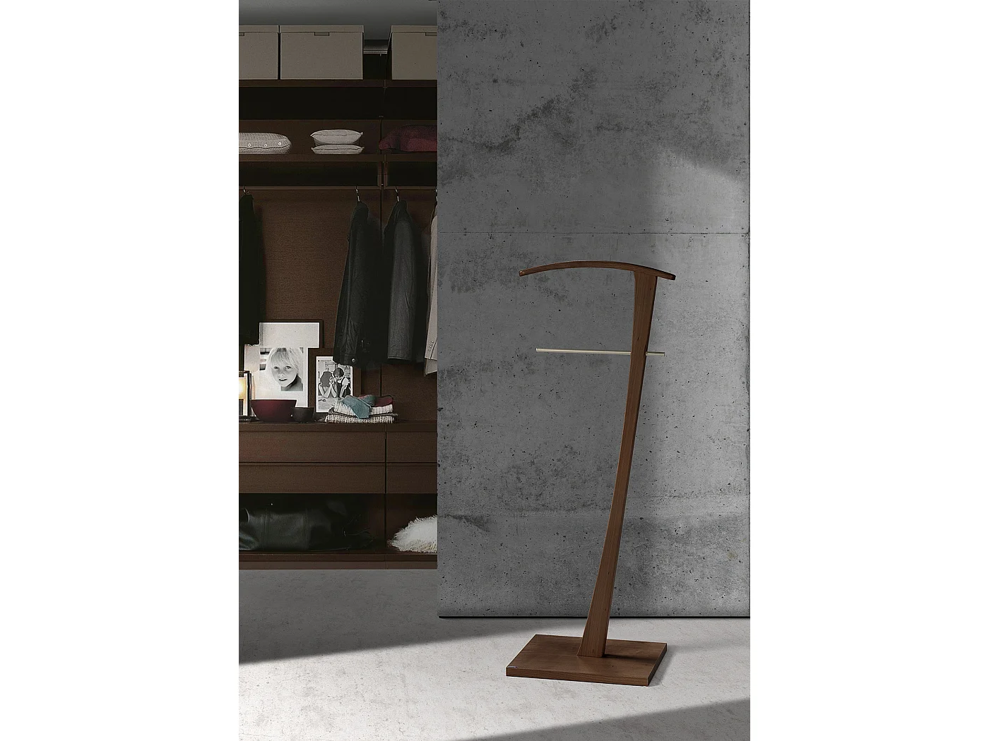 Cabide - A115cm x L48cm x F28cm - faia maciça nogueira - Lindes