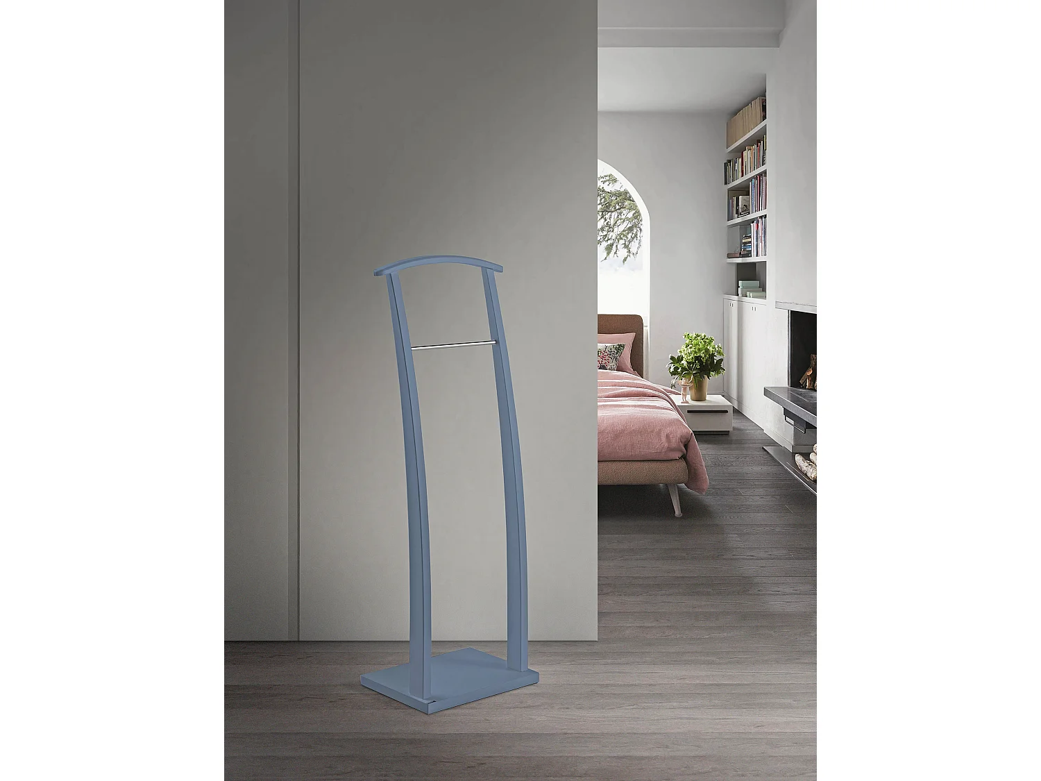 Galán de noche - A117cm x L40cm x F28cm - haya maciza azul - Curves