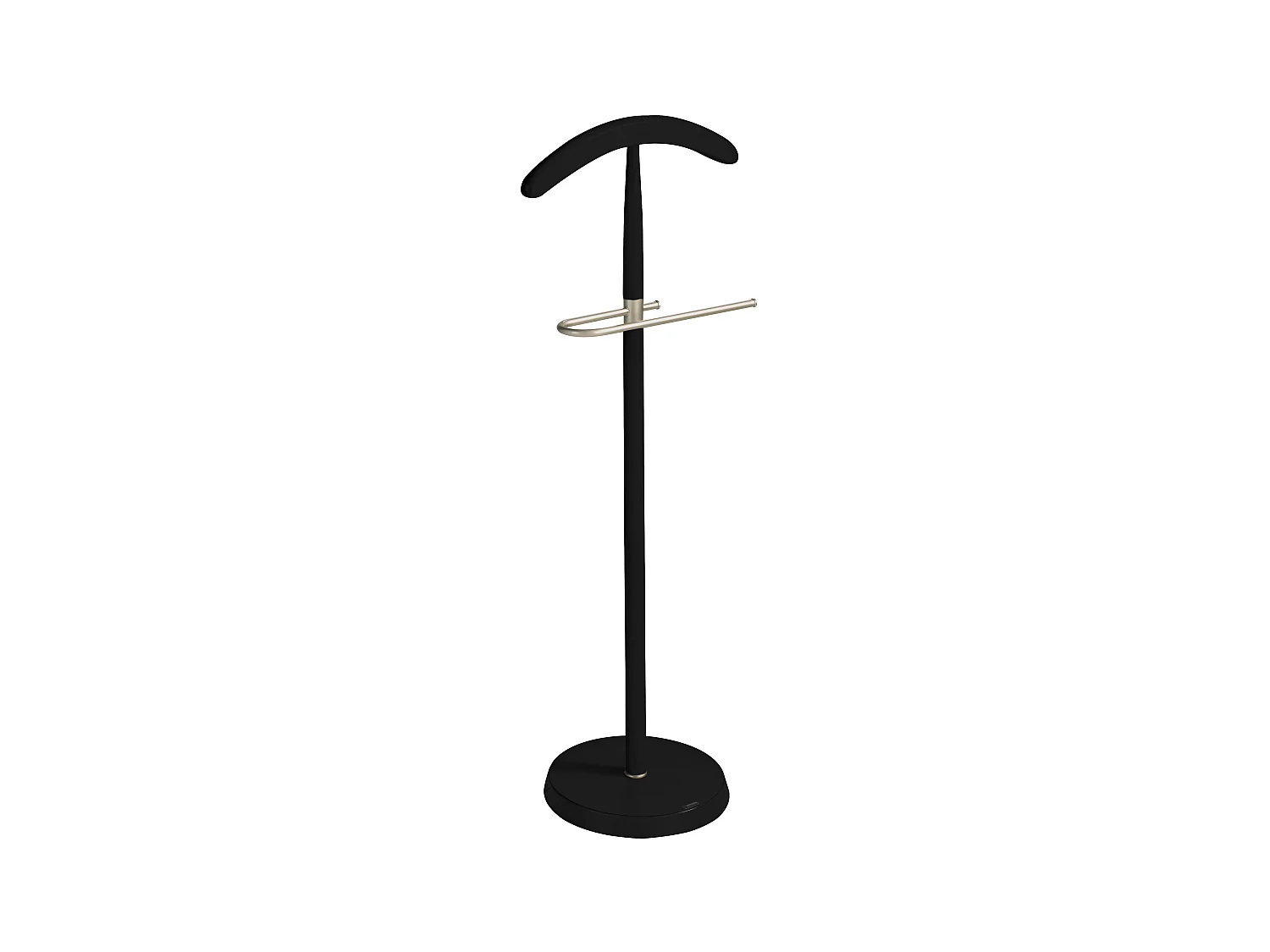 Valet de nuit - H111cm x L44cm x P30cm - hêtre massif noir - Oxford