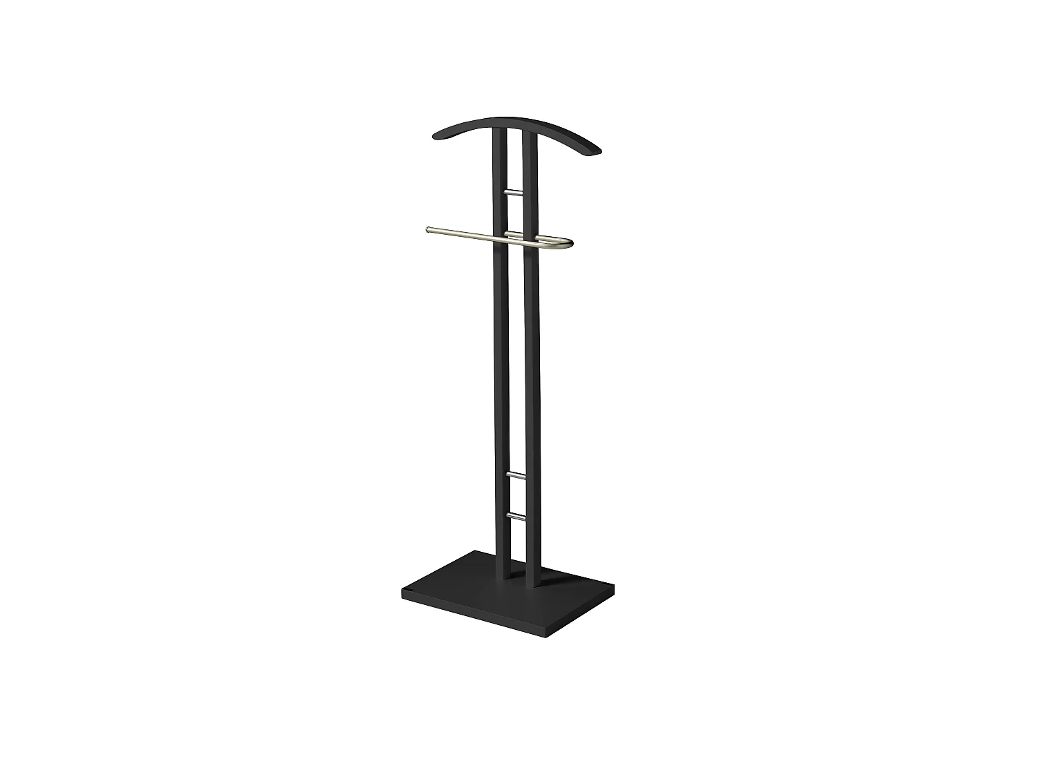 Valet de nuit - H111cm x L46cm x P28cm - hêtre massif noir - Chicago