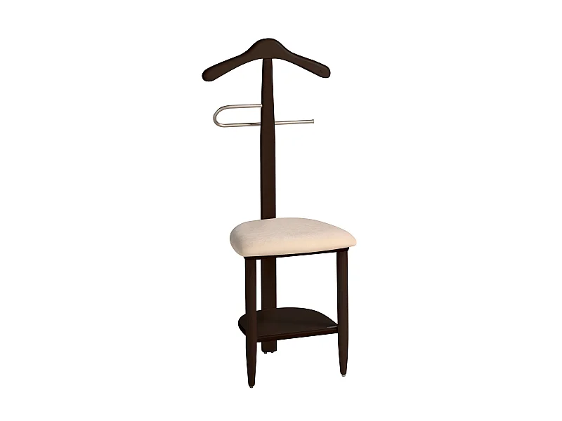 Valet de nuit - H105cm x L45cm x P41cm - hêtre massif wenge - Sedie