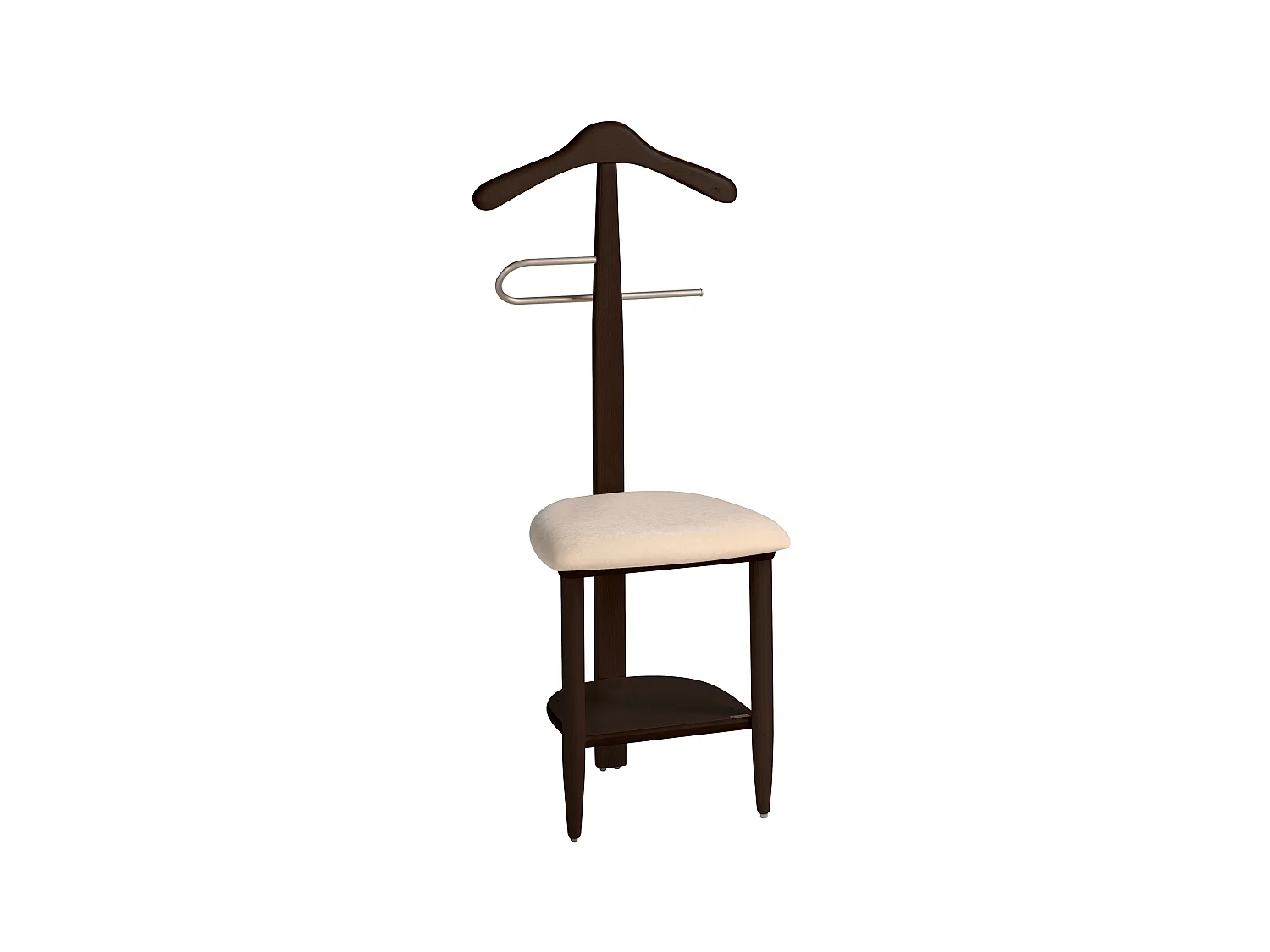 Valet de nuit - H105cm x L45cm x P41cm - hêtre massif wenge - Sedie