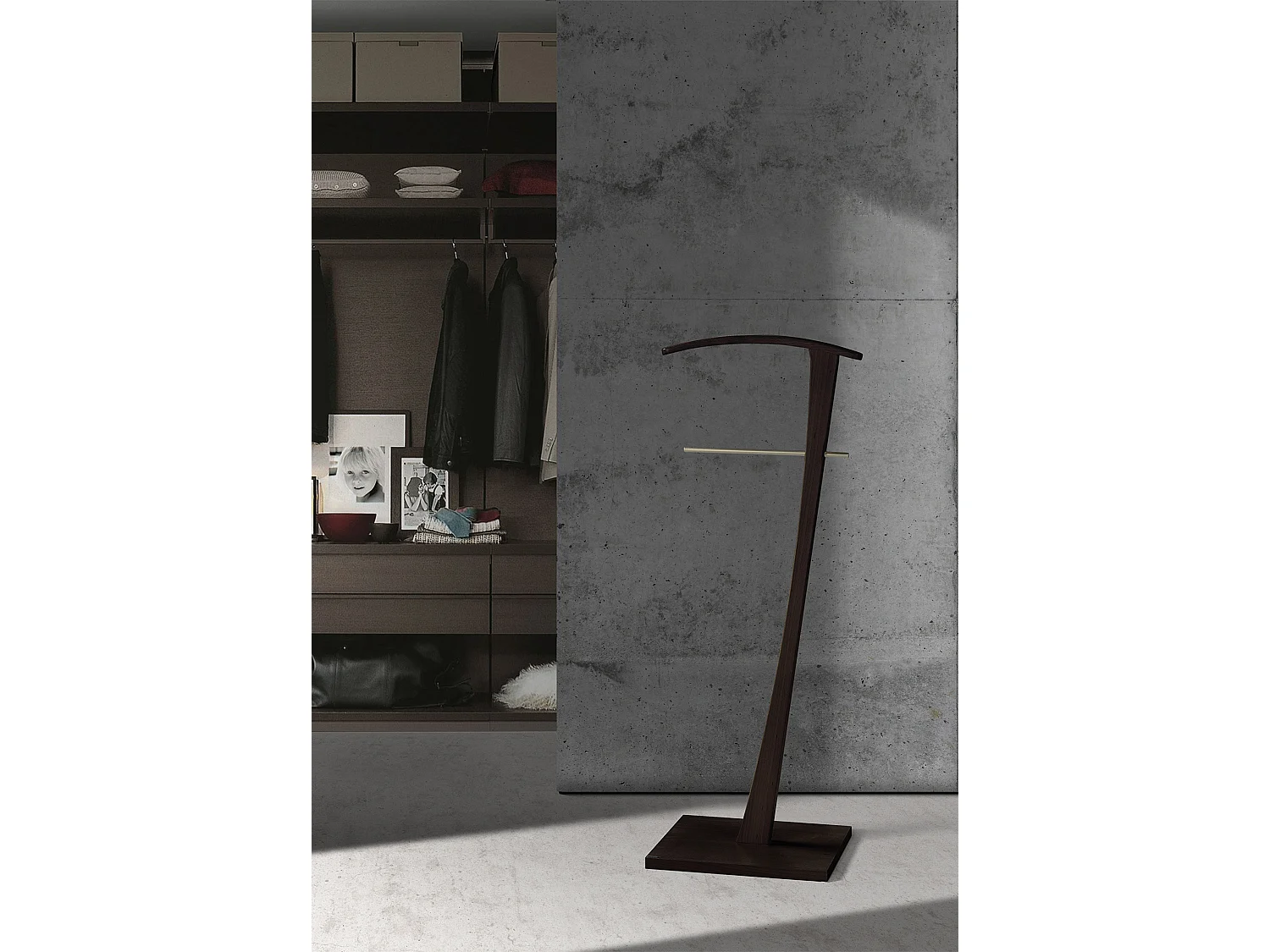 Galán de noche - A115cm x L48cm x F28cm - haya maciza wengue - Lindes