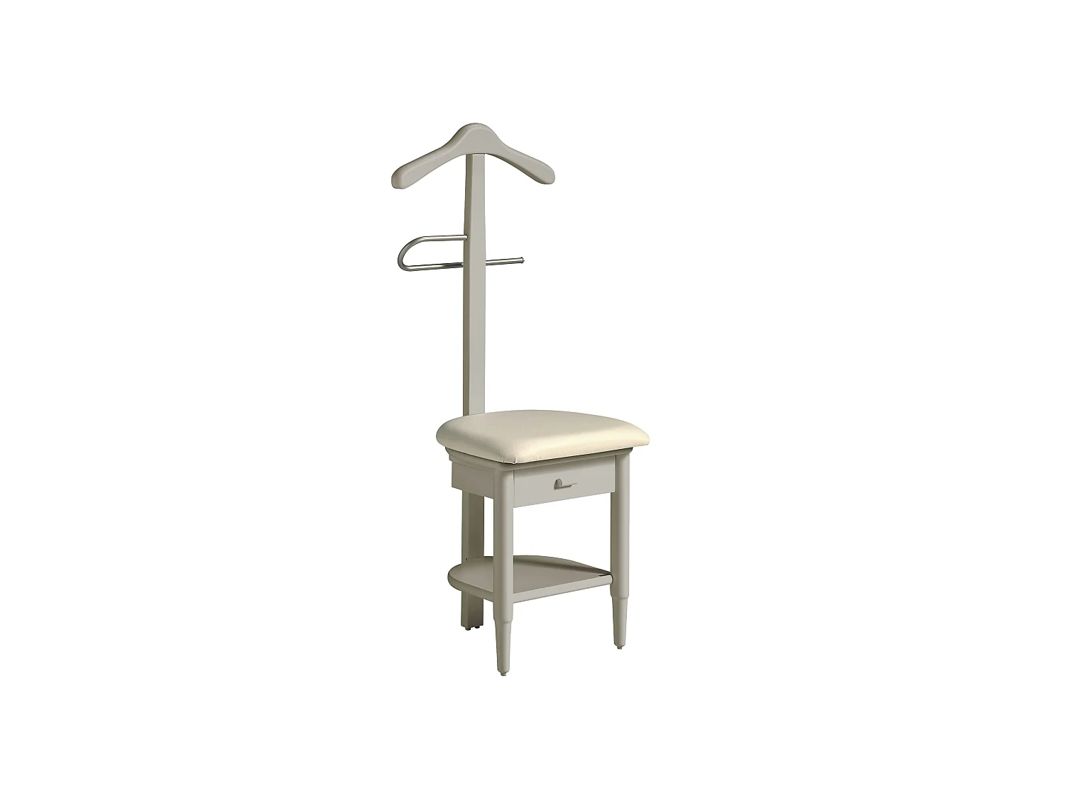 Valet de nuit - H115cm x L45cm x P41cm - hêtre massif taupe - Stanza