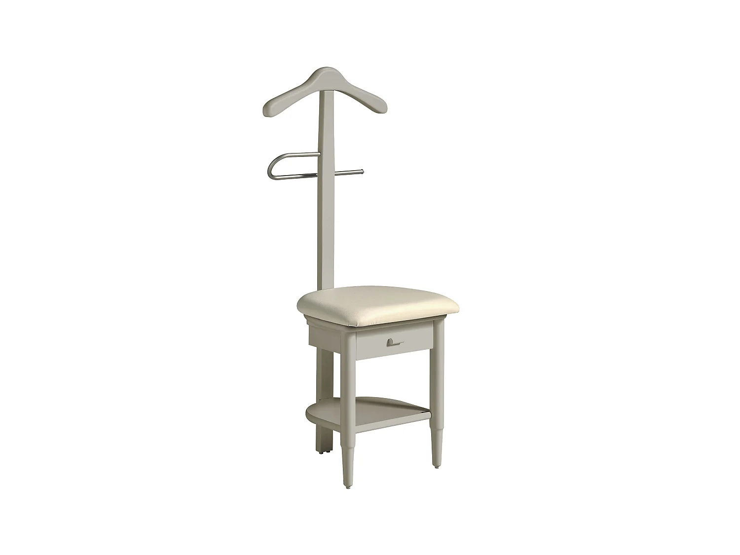 Valet de nuit - H115cm x L45cm x P41cm - hêtre massif taupe - Stanza