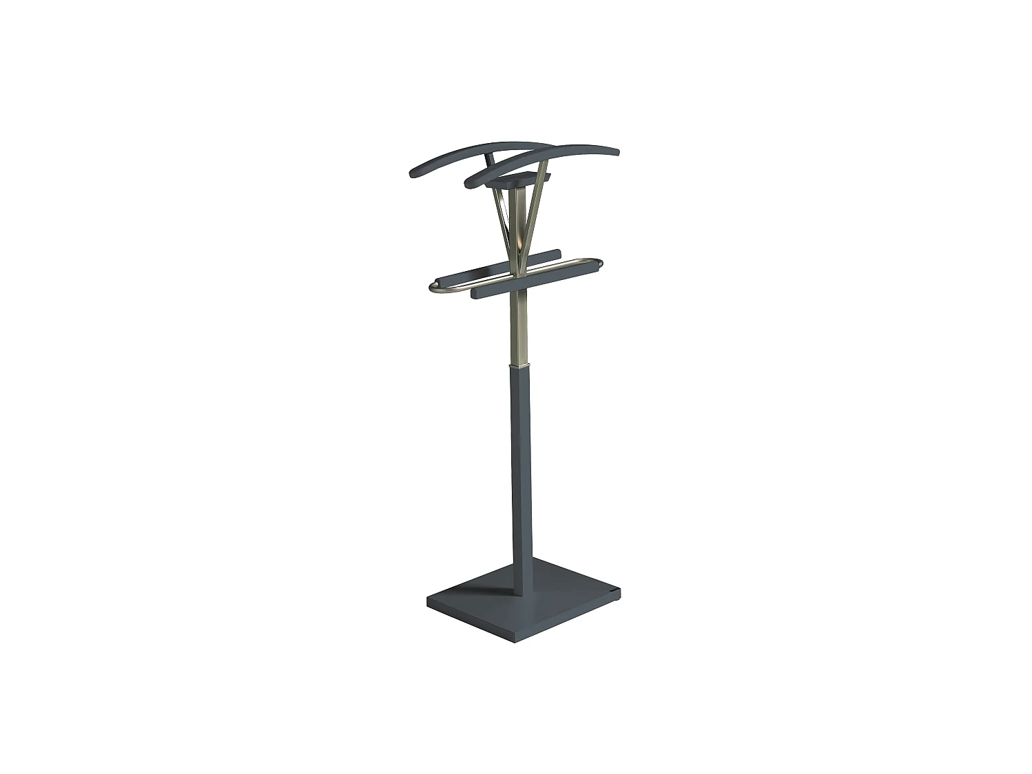 Valet de nuit - H110cm x L47cm x P34cm - hêtre massif gris graphite - Couple