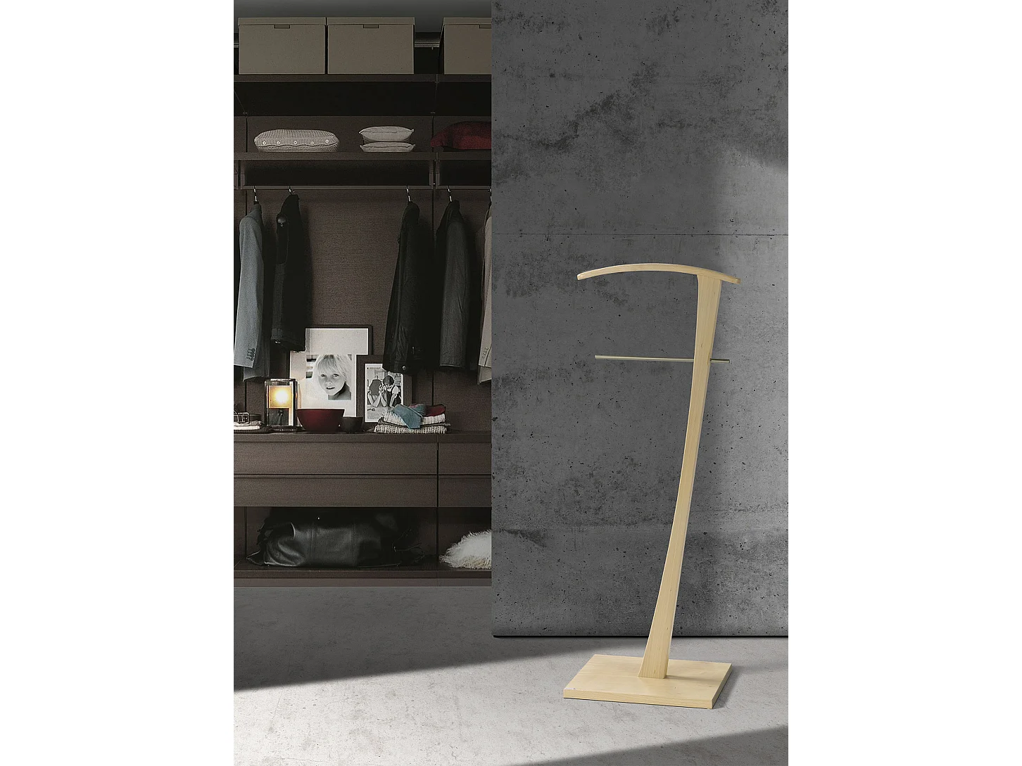 Galán de noche - A115cm x L48cm x F28cm - haya maciza roble - Lindes