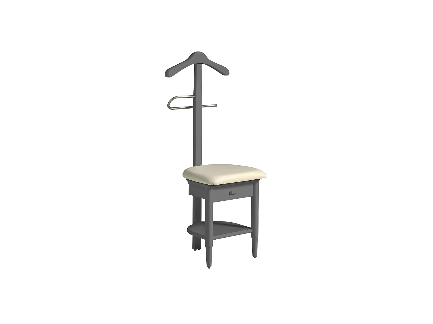 Galán de noche - A115cm x L45cm x F41cm - haya maciza gris - Stanza