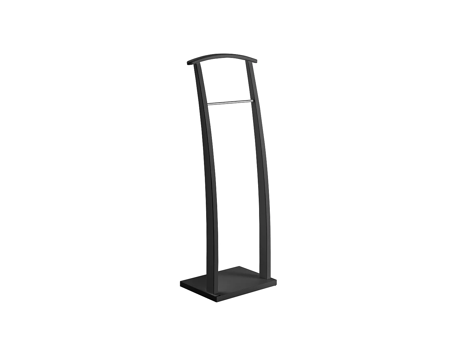 Valet de nuit - H117cm x L40cm x P28cm - hêtre massif noir - Curves