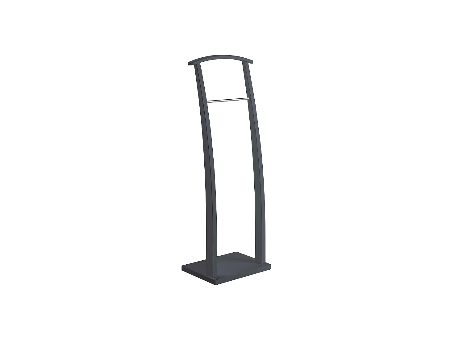 Valet de nuit - H117cm x L40cm x P28cm - hêtre massif gris graphite - Curves
