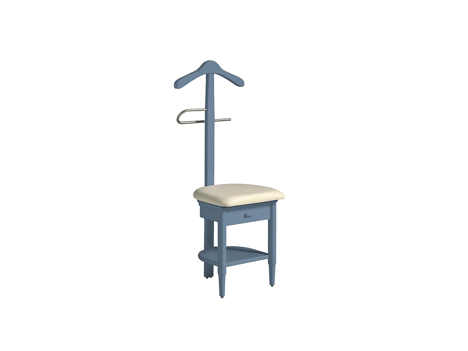 Valet de nuit - H115cm x L45cm x P41cm - hêtre massif bleu - Stanza