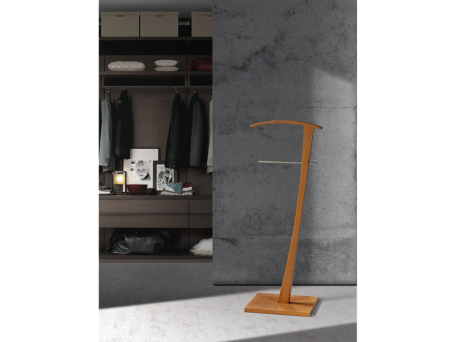 Galán de noche - A115cm x L48cm x F28cm - haya maciza cerezo - Lindes