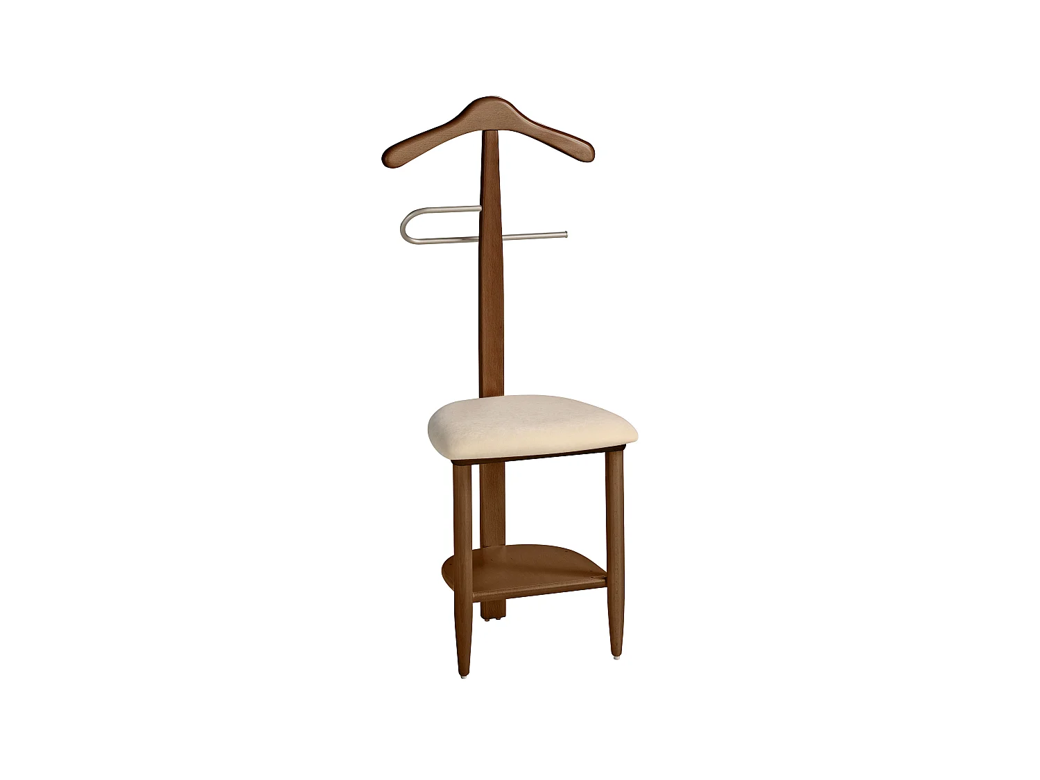 Valet de nuit - H105cm x L45cm x P41cm - hêtre massif noyer - Sedie