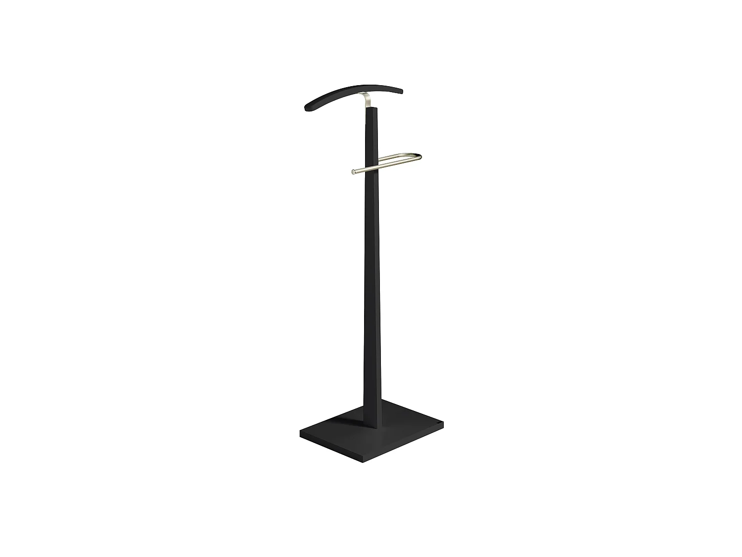 Valet de nuit - H114cm x L48cm x P28cm - hêtre massif noir - Smart