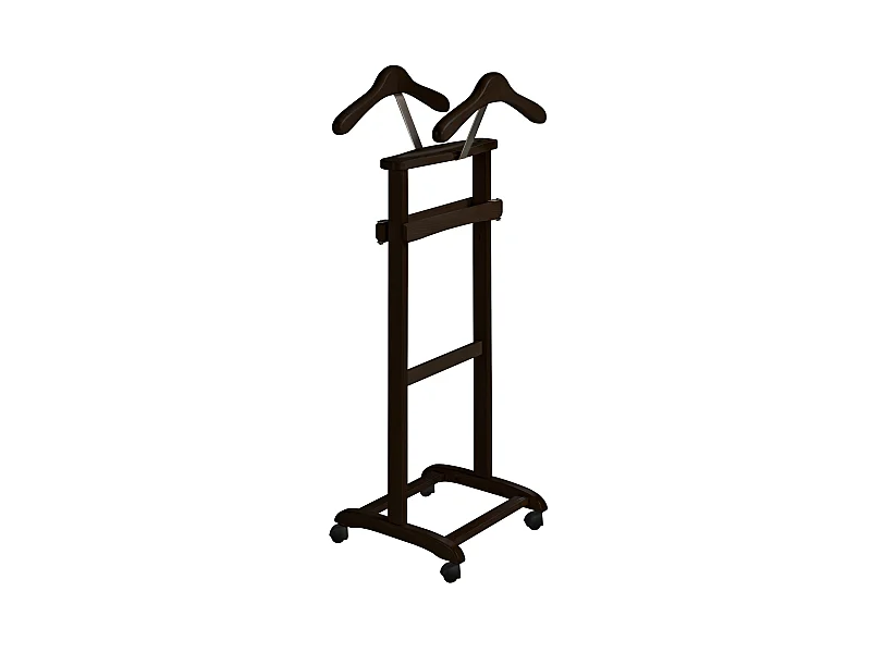 Galán de noche con ruedas - A110cm x L47cm x F35cm - haya maciza wengue - Double