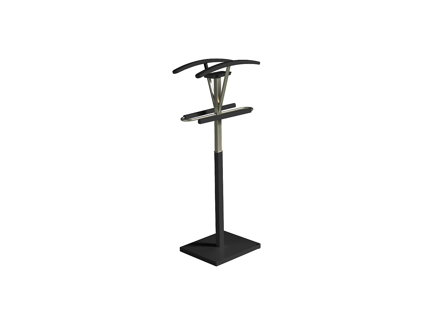 Valet de nuit - H110cm x L47cm x P34cm - hêtre massif noir - Couple
