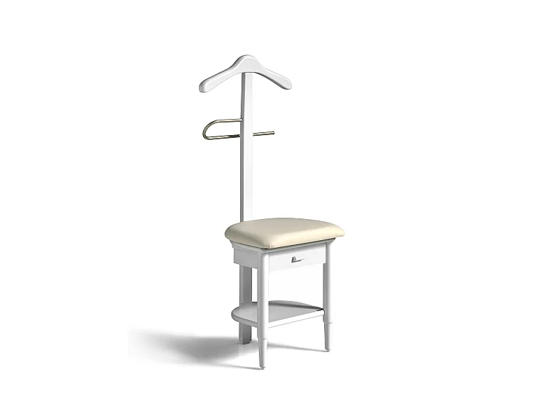 Cabide - A115cm x L45cm x F41cm - faia maciça branco - Stanza