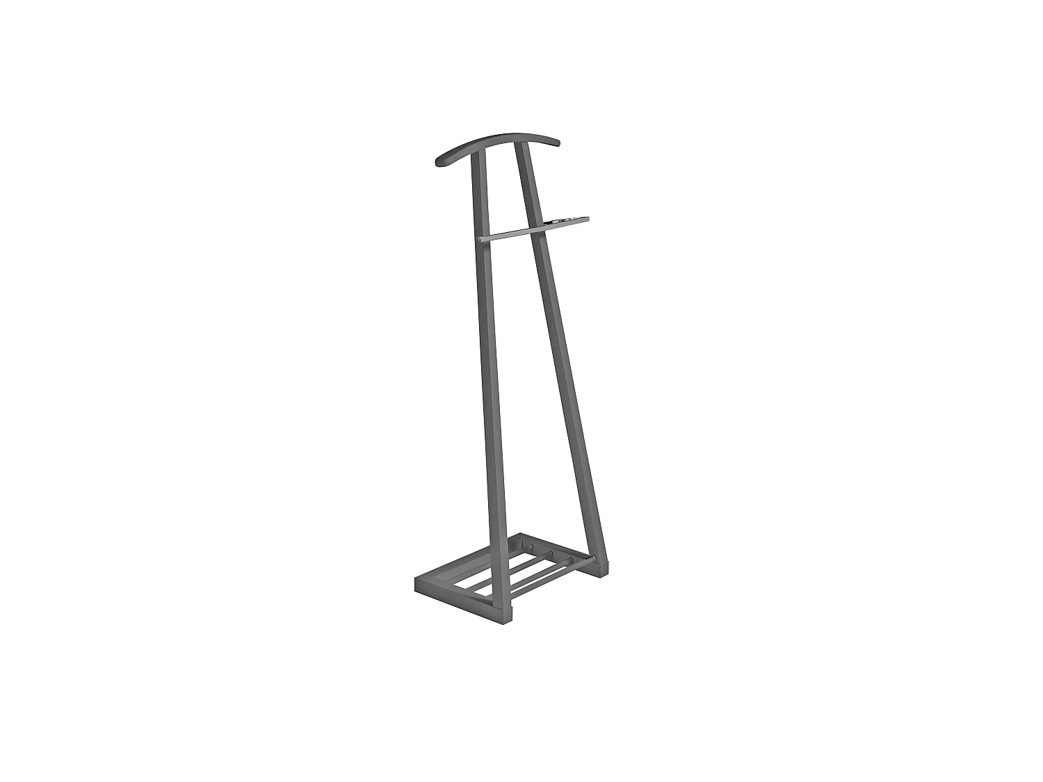 Valet de nuit - H111cm x L46cm x P29cm - hêtre massif gris - Zeta