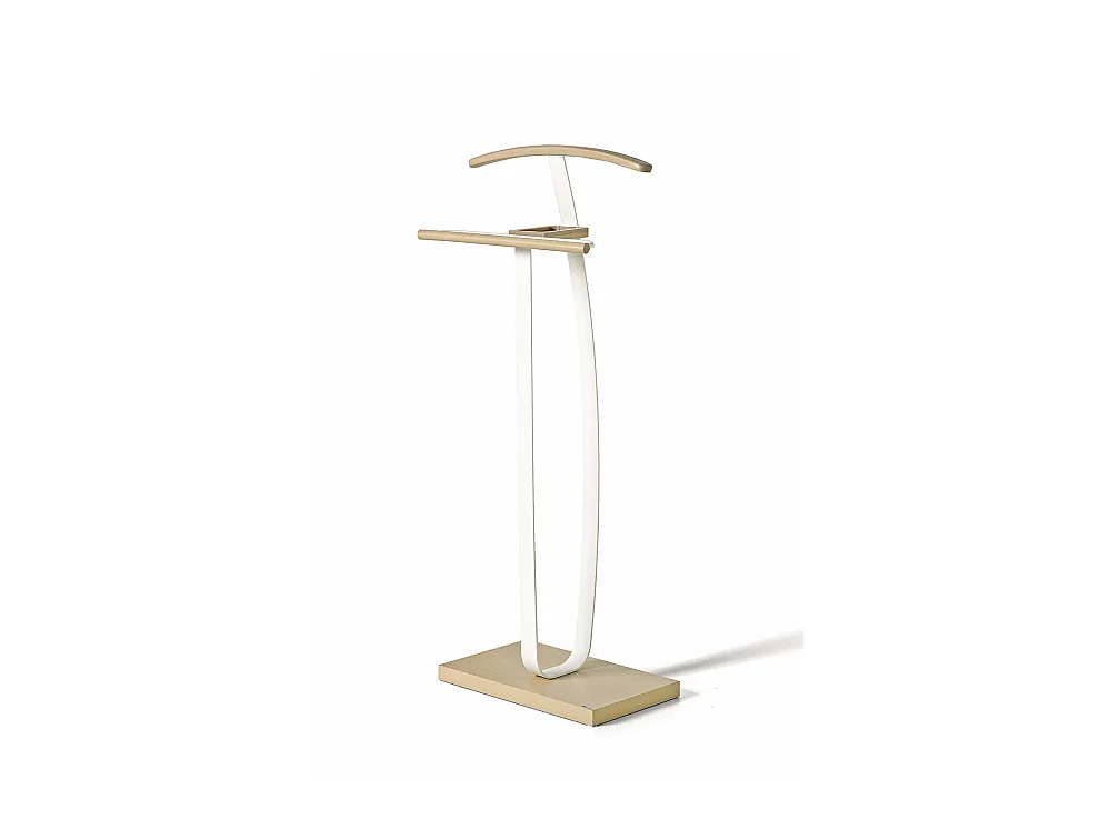 Valet de nuit - H115cm x L48cm x P30cm - hêtre massif chêne clair/blanc - City