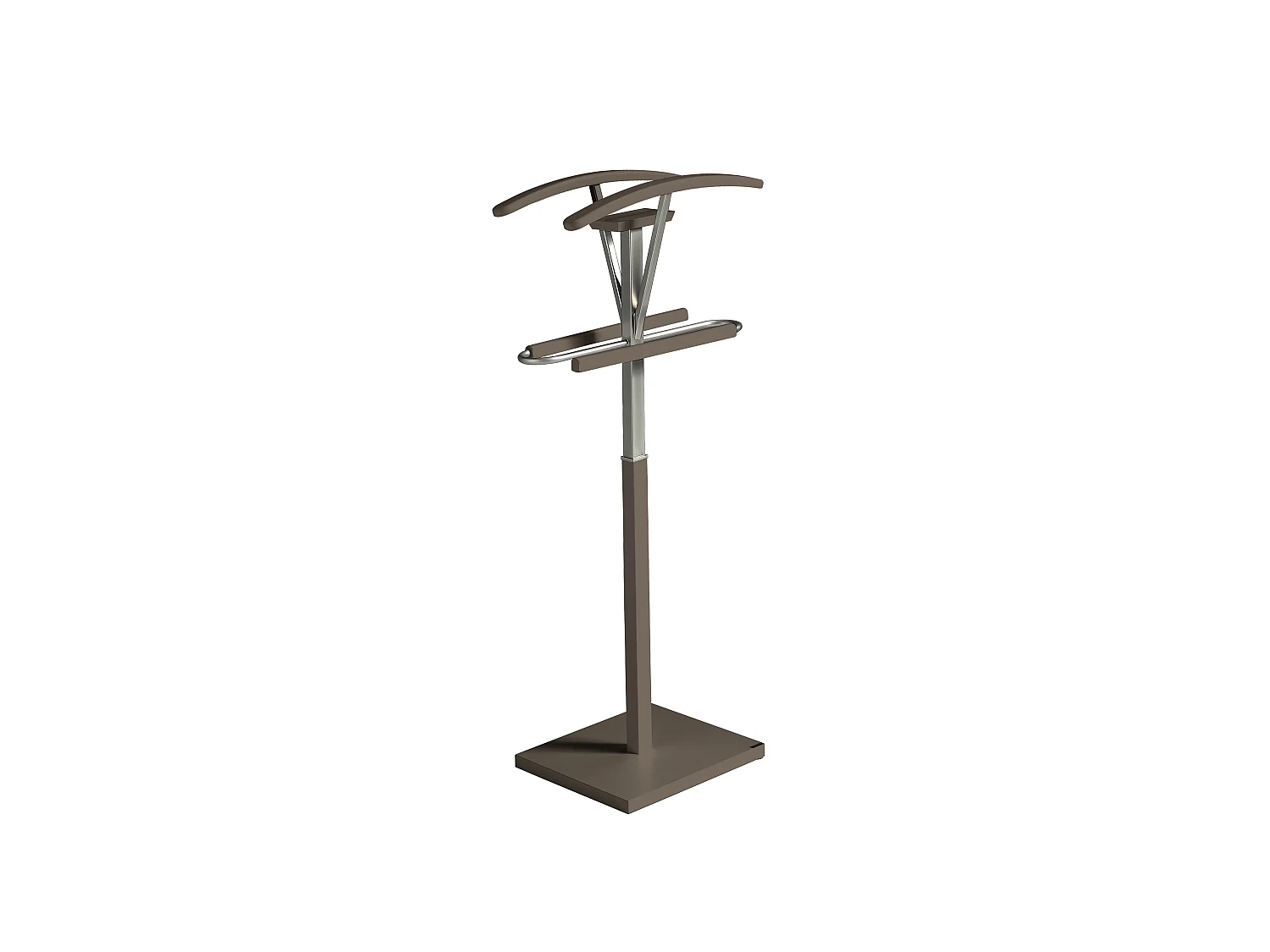 Valet de nuit - H110cm x L47cm x P34cm - hêtre massif moka - Couple